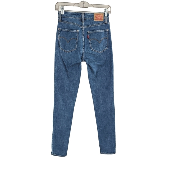 LEVIS 721 High Rise Skinny Light Blue Denim Jeans size 25 - Picture 5 of 5